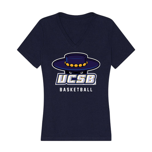 UCSB - NCAA Men's Basketball : Luke Zuffelato - Women's V-Neck T-Shirt-0