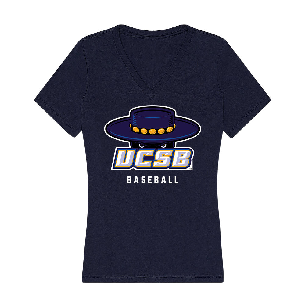 UCSB - NCAA Baseball : Peter Broughton - Women's V-Neck T-Shirt-0