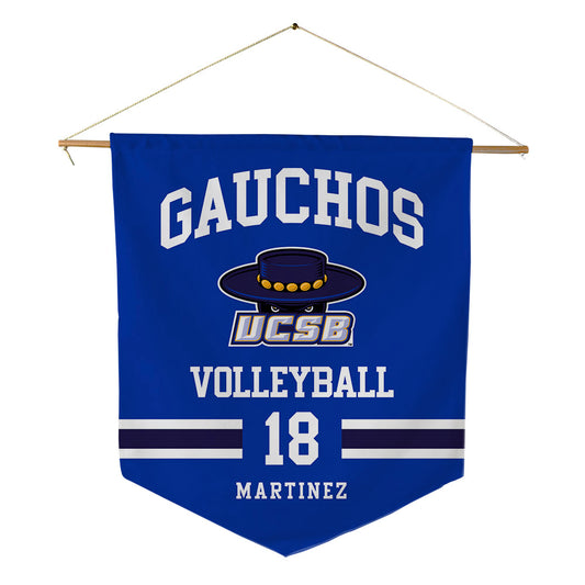 UCSB - NCAA Women's Volleyball : Gabriella Martinez - Pennant - 18" x 21"-0