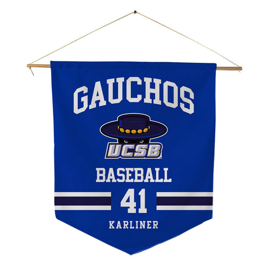 UCSB - NCAA Baseball : Noah Karliner - Pennant - 18" x 21"-0
