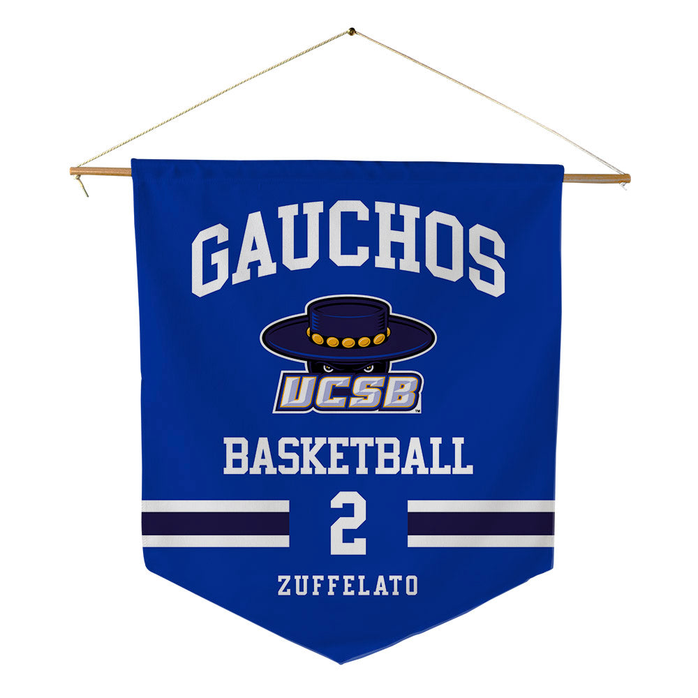 UCSB - NCAA Men's Basketball : Luke Zuffelato - Pennant - 18" x 21"-0
