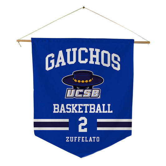 UCSB - NCAA Men's Basketball : Luke Zuffelato - Pennant - 18" x 21"-0