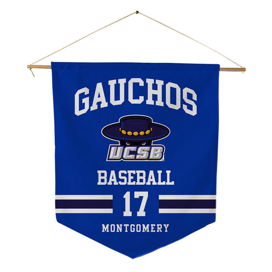 UCSB - NCAA Baseball : Kellan Montgomery - Pennant - 18" x 21"-0