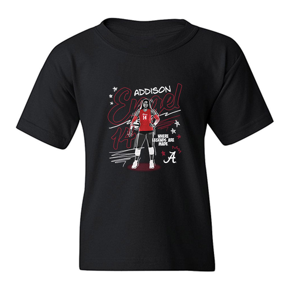 Alabama - NCAA Women's Volleyball : Addison Engel - Collage Youth T-Shirt-0