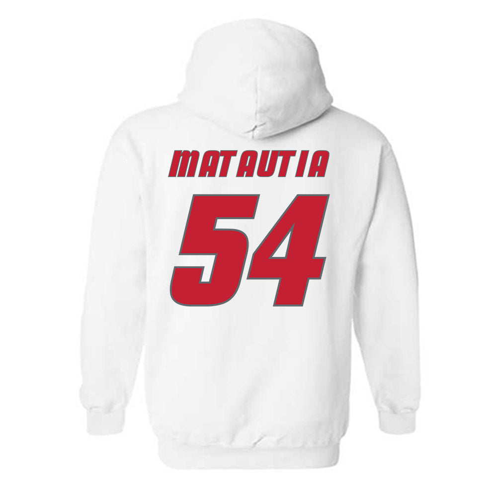 New Mexico - NCAA Football : Jojo Matautia - Classic Shersey Hooded Sweatshirt-1