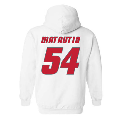 New Mexico - NCAA Football : Jojo Matautia - Classic Shersey Hooded Sweatshirt-1