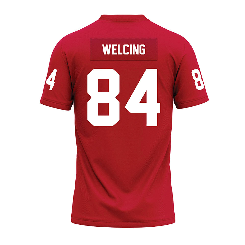 Ohio State - NCAA Football : Hunter Welcing - Red Premium Football Jersey-1