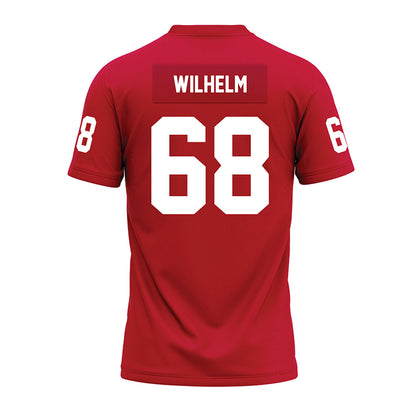 Ohio State - NCAA Football : Mason Wilhelm - Red Premium Football Jersey-1