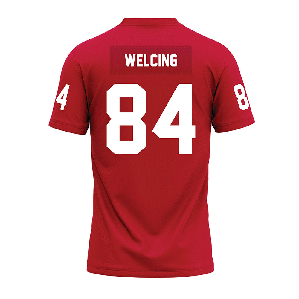 Ohio State - NCAA Football : Hunter Welcing - Red Premium Football Jersey-1