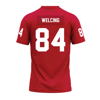 Ohio State - NCAA Football : Hunter Welcing - Red Premium Football Jersey-1