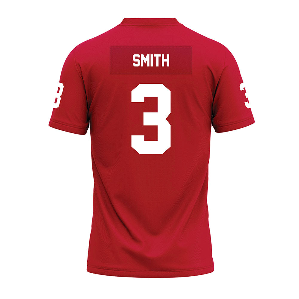 Ohio State - NCAA Football : James Smith - Red Premium Football Jersey-1