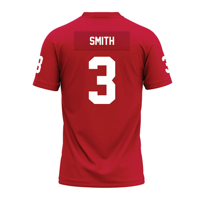 Ohio State - NCAA Football : James Smith - Red Premium Football Jersey-1
