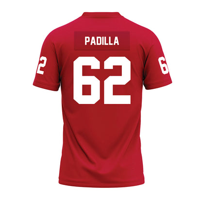 Ohio State - NCAA Football : Joshua Padilla - Red Premium Football Jersey-1