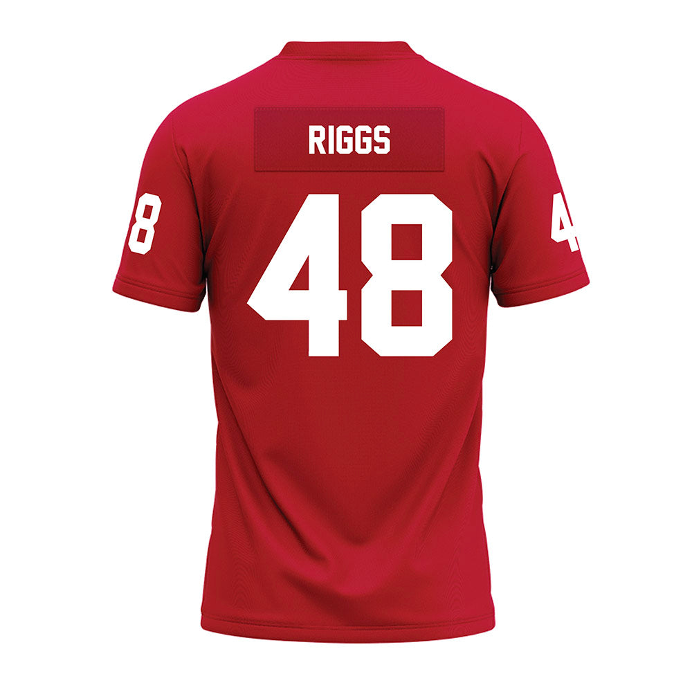 Ohio State - NCAA Football : Dalton Riggs - Red Premium Football Jersey-1