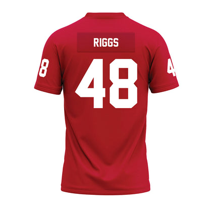 Ohio State - NCAA Football : Dalton Riggs - Red Premium Football Jersey-1