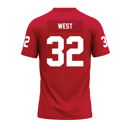 Ohio State - NCAA Football : Isaiah West - Red Premium Football Jersey-1