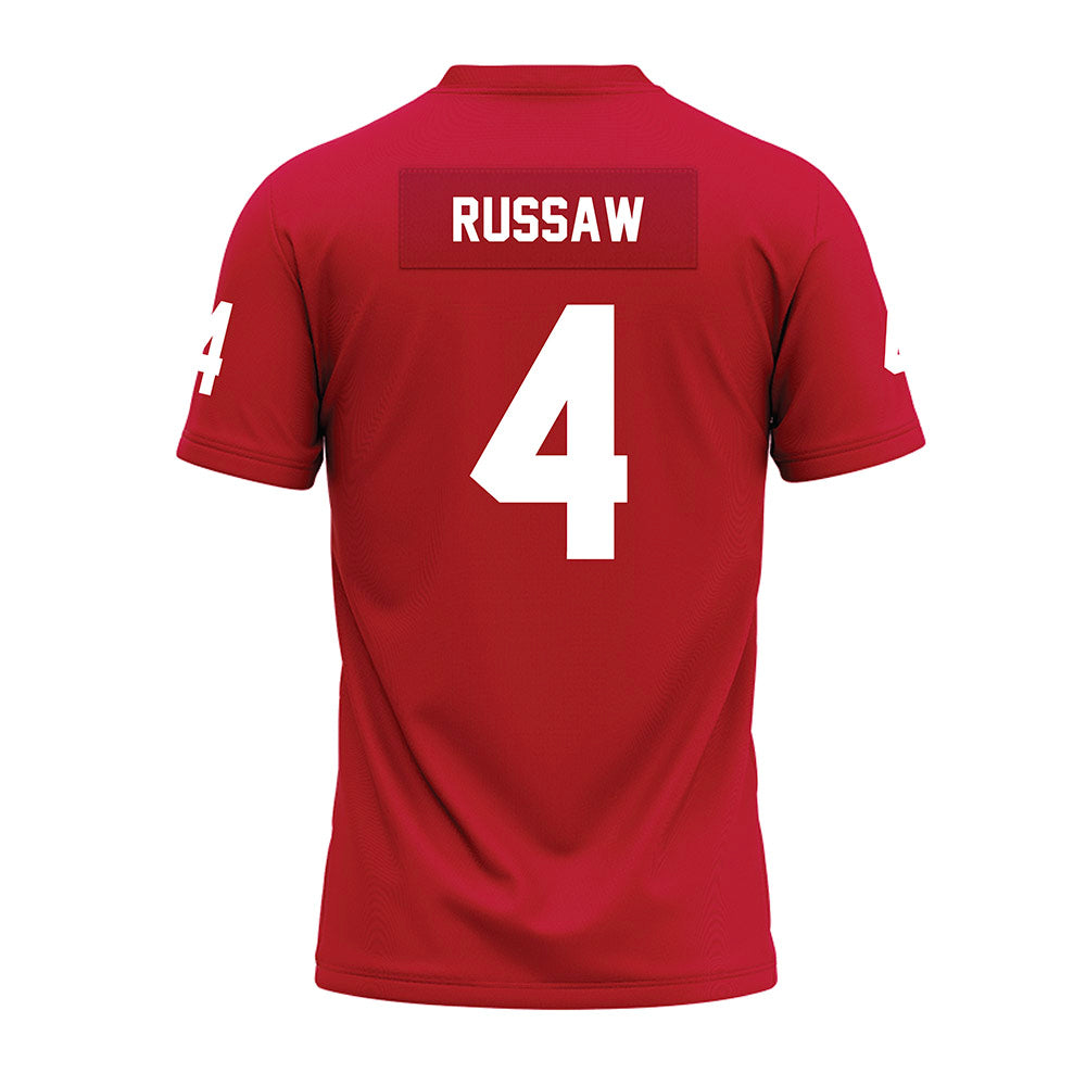 Ohio State - NCAA Football : Qua Russaw - Red Premium Football Jersey-1