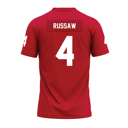 Ohio State - NCAA Football : Qua Russaw - Red Premium Football Jersey-1