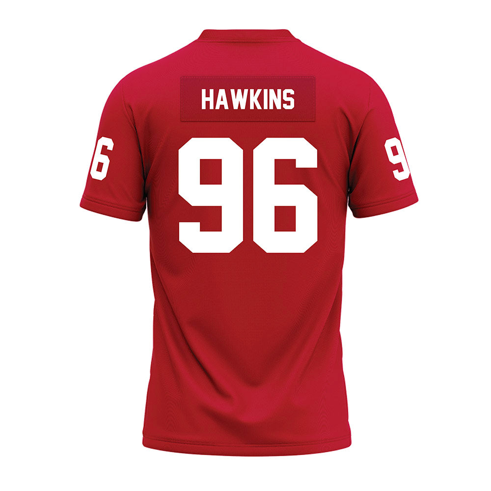 Ohio State - NCAA Football : Connor Hawkins - Red Premium Football Jersey-1