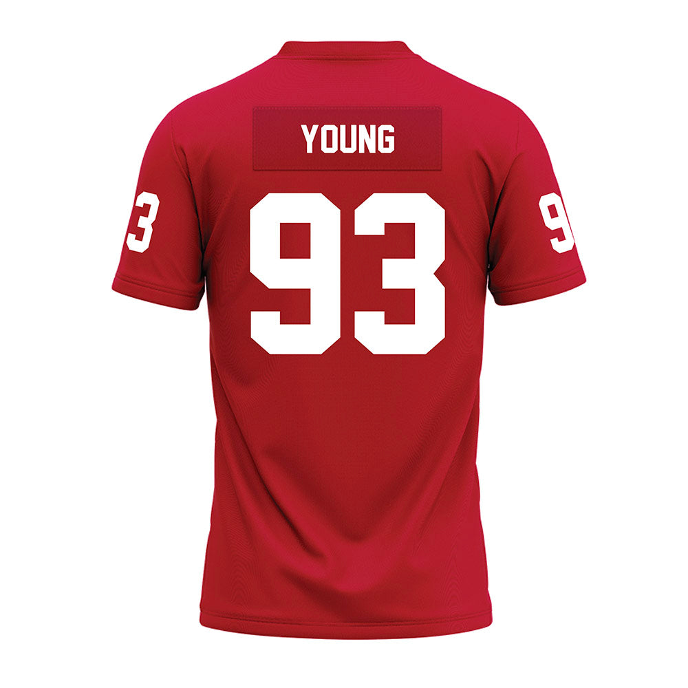 Ohio State - NCAA Football : Brady Young - Red Premium Football Jersey-1
