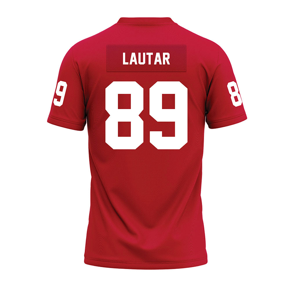 Ohio State - NCAA Football : Nick Lautar - Red Premium Football Jersey-1