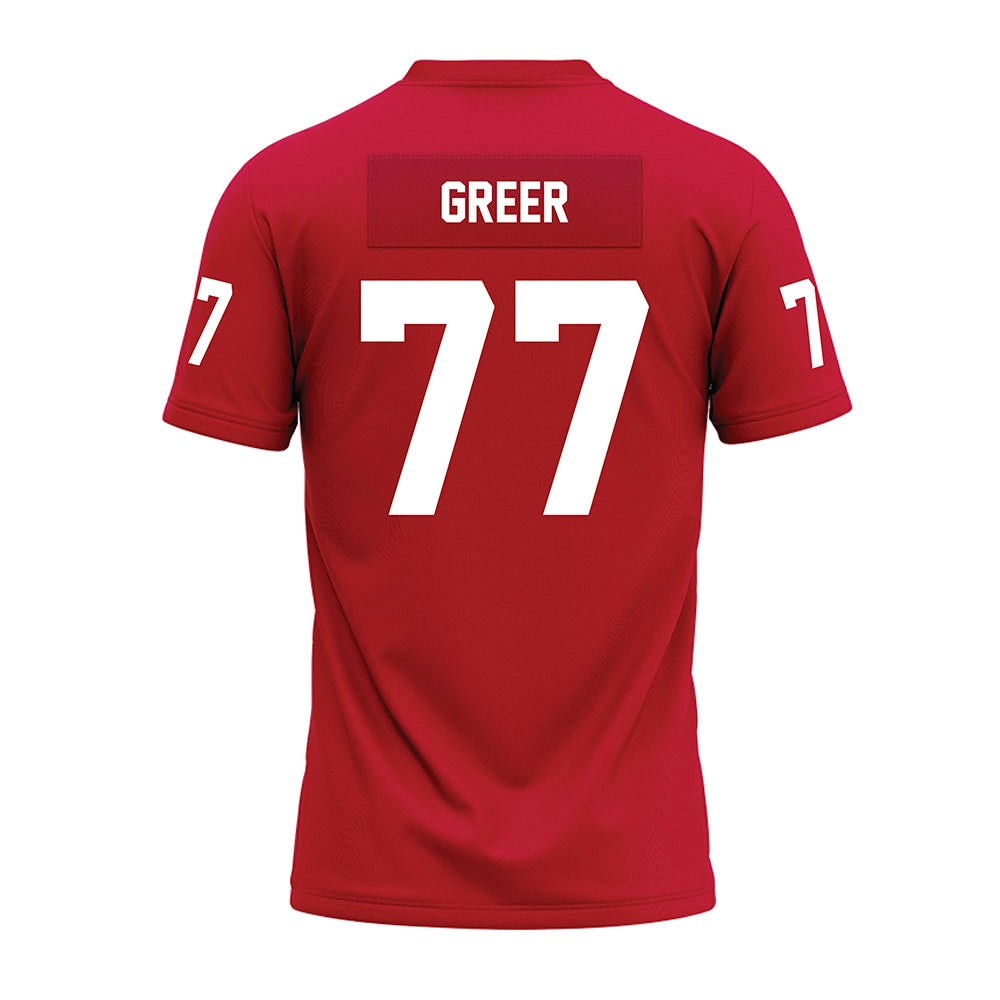Ohio State - NCAA Football : Sam Greer - Red Premium Football Jersey-1