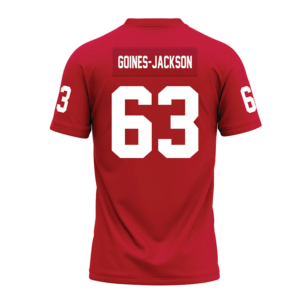 Ohio State - NCAA Football : Julian Goines-Jackson - Red Premium Football Jersey-1