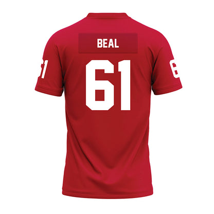 Ohio State - NCAA Football : Landon Beal - Red Premium Football Jersey-1