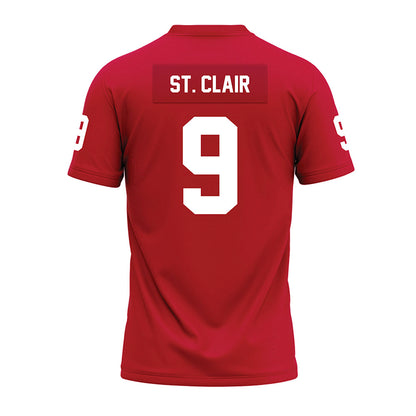 Ohio State - NCAA Football : Tavien St. Clair - Red Premium Football Jersey-1