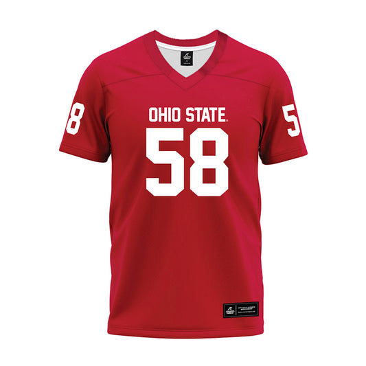 Ohio State - NCAA Football : Gabe VanSickle - Red Premium Football Jersey-0