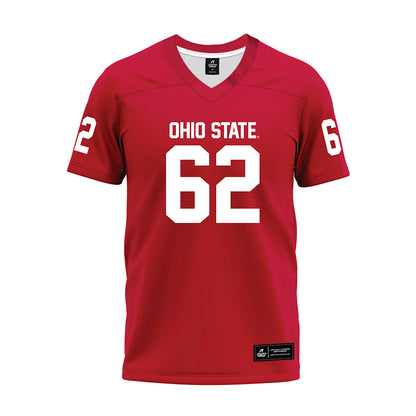 Ohio State - NCAA Football : Joshua Padilla - Red Premium Football Jersey-0