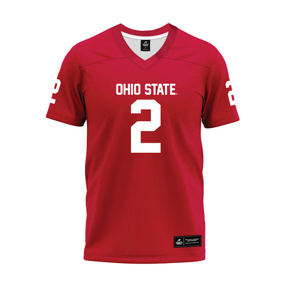 Ohio State - NCAA Football : Legend Bey - Red Premium Football Jersey-0