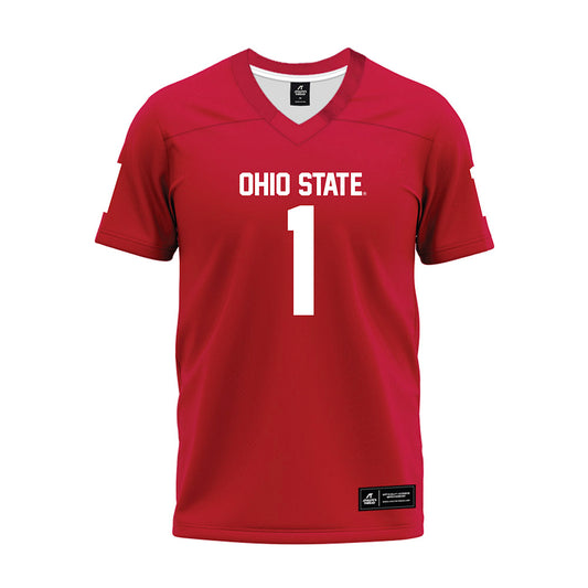 Ohio State - NCAA Football : Earl Little Jr - Red Premium Football Jersey-0