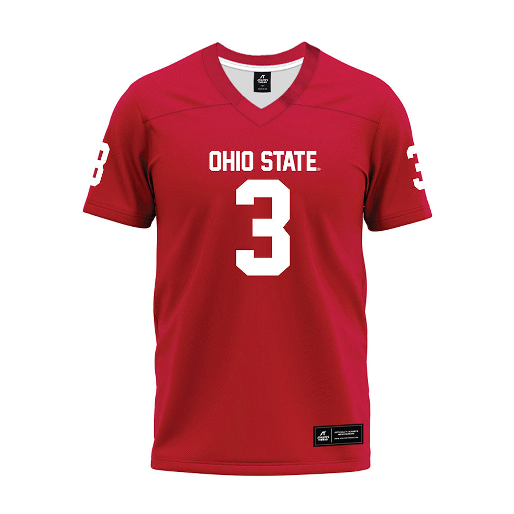 Ohio State - NCAA Football : James Smith - Red Premium Football Jersey-0