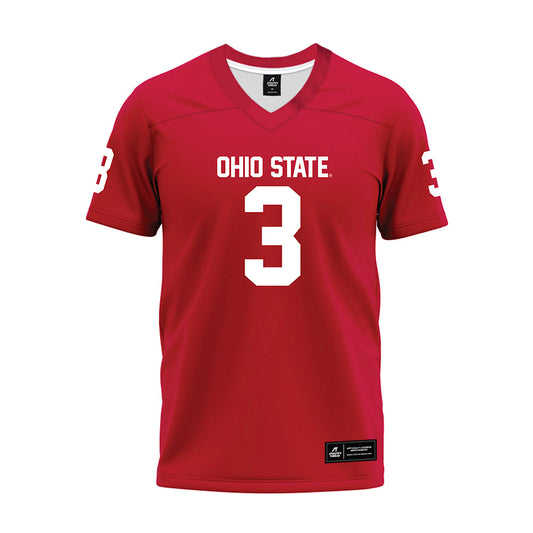 Ohio State - NCAA Football : James Smith - Red Premium Football Jersey-0