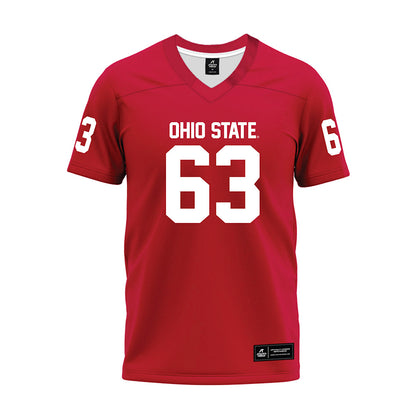 Ohio State - NCAA Football : Julian GOINES Jackson - Red Premium Football Jersey-0
