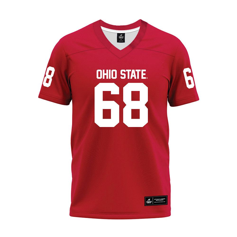 Ohio State - NCAA Football : Mason Wilhelm - Red Premium Football Jersey-0