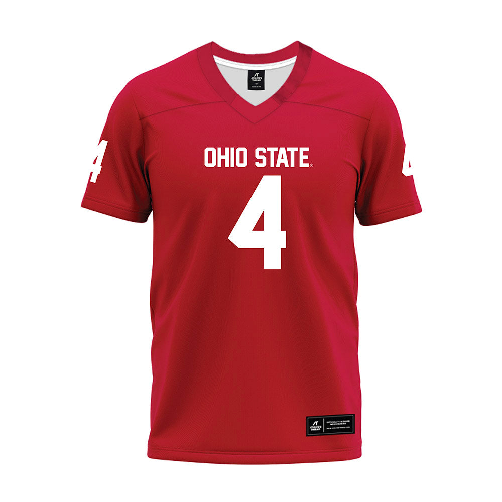 Ohio State - NCAA Football : Jeremiah Smith - Red Premium Football Jersey-0
