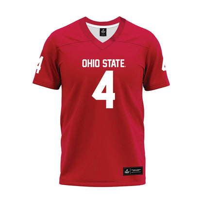 Ohio State - NCAA Football : Qua Russaw - Red Premium Football Jersey-0