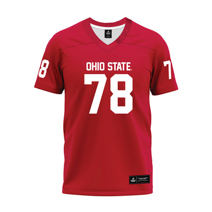 Ohio State - NCAA Football : Maxwell Riley - Red Premium Football Jersey-0