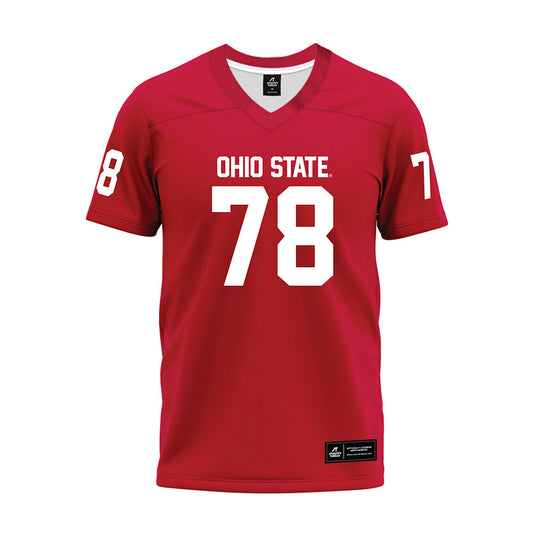Ohio State - NCAA Football : Maxwell Riley - Red Premium Football Jersey-0