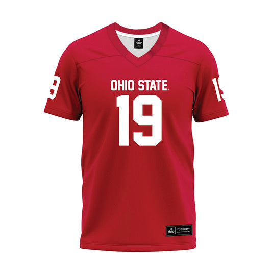 Ohio State - NCAA Football : Jordyn Woods - Red Premium Football Jersey-0