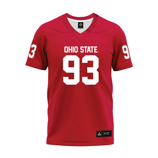 Ohio State - NCAA Football : Brady Young - Red Premium Football Jersey-0