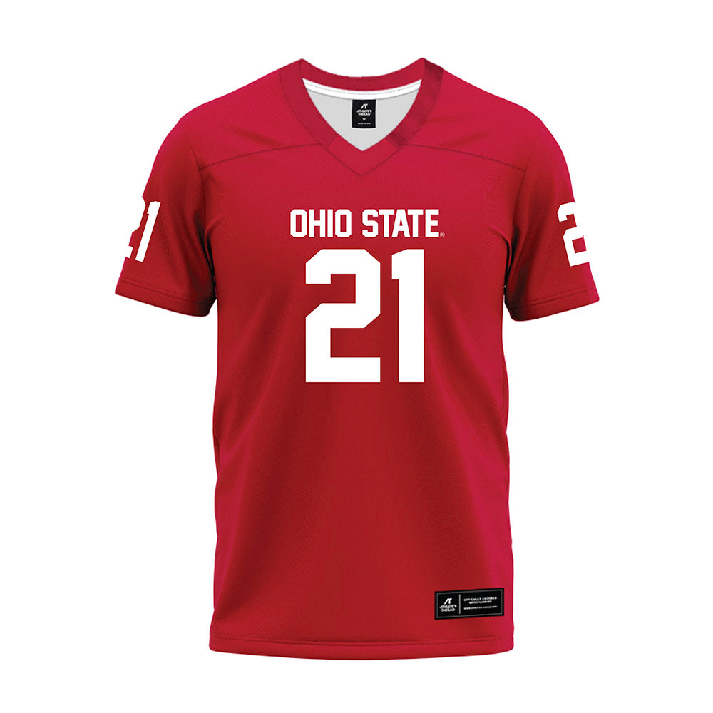 Ohio State - NCAA Football : Anthony Rogers - Red Premium Football Jersey-0