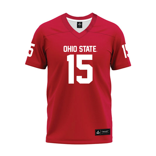 Ohio State - NCAA Football : Jordan Thomas - Red Premium Football Jersey-0