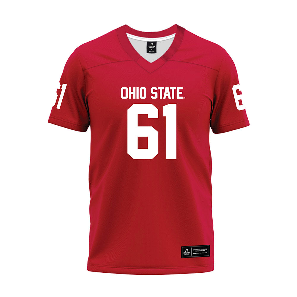 Ohio State - NCAA Football : Landon Beal - Red Premium Football Jersey-0