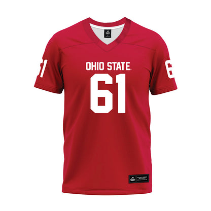 Ohio State - NCAA Football : Landon Beal - Red Premium Football Jersey-0