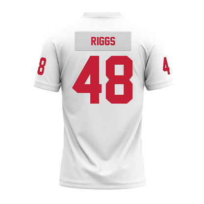 Ohio State - NCAA Football : Dalton Riggs - White Premium Football Jersey-1