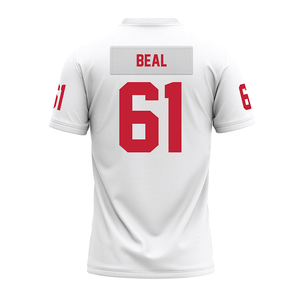 Ohio State - NCAA Football : Landon Beal - White Premium Football Jersey-1