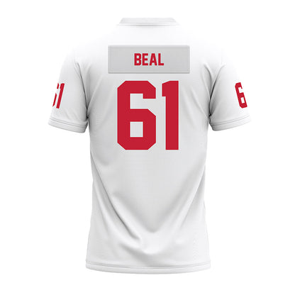 Ohio State - NCAA Football : Landon Beal - White Premium Football Jersey-1